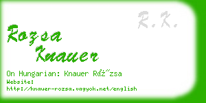 rozsa knauer business card